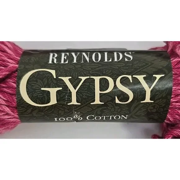 Reynolds Gypsy 100% Cotton Knitting Yarn Thread Color #703 85094 Lot of 2 U326 - Picture 3 of 8